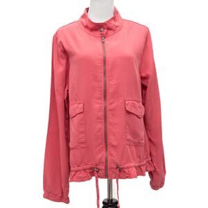 Sanctuary Rose Pink Lightweight Zip Utility Jacket Size Small